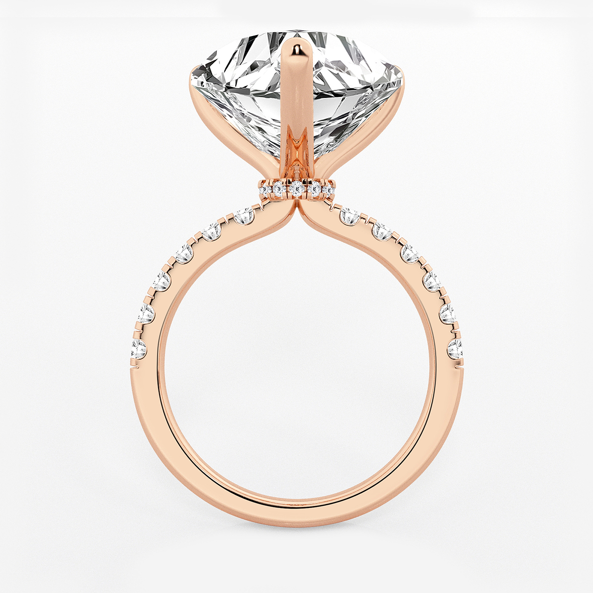 Additional Image 1 for  8 1/2 ctw Heart Lab Grown Diamond Hidden Halo Engagement Ring