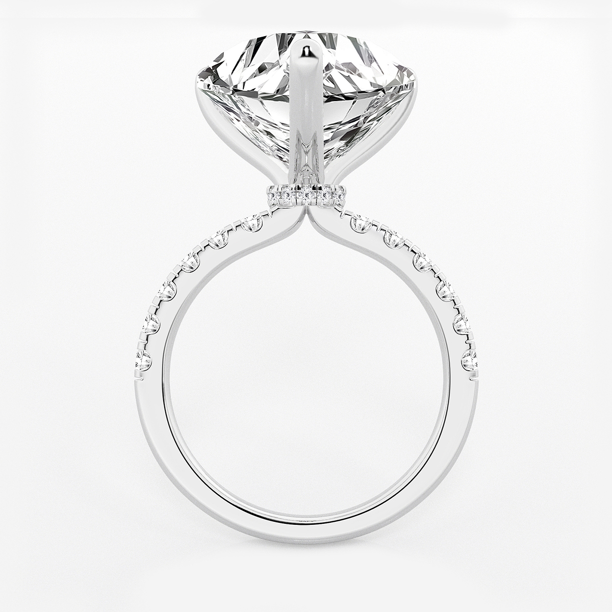 Additional Image 1 for  8 1/2 ctw Heart Lab Grown Diamond Hidden Halo Engagement Ring