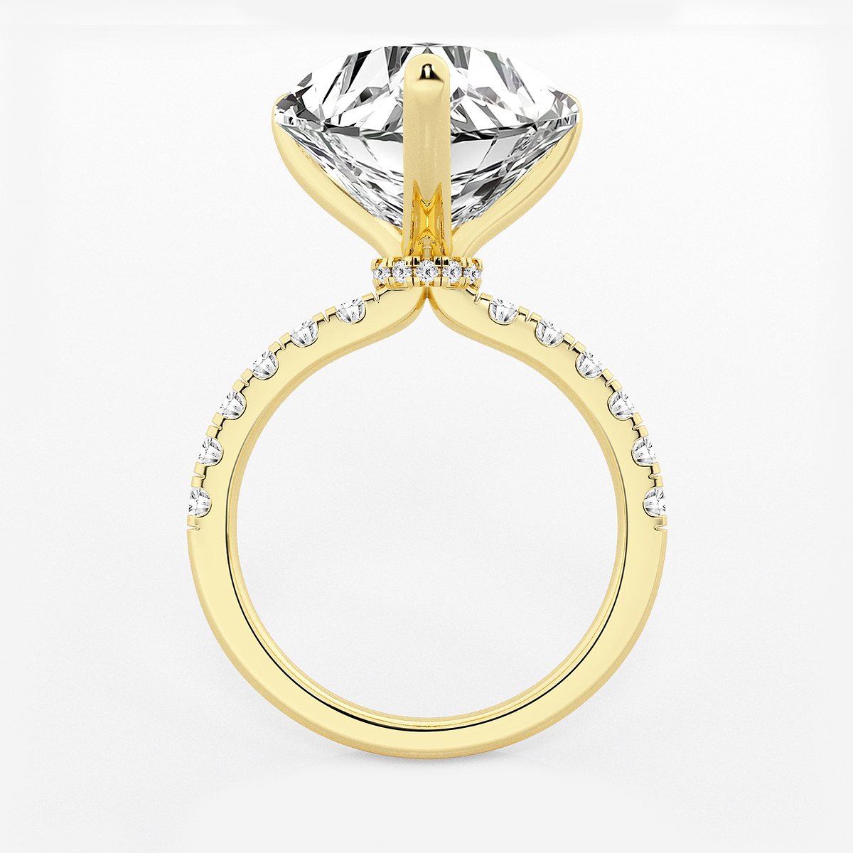Additional Image 1 for  8 1/2 ctw Heart Lab Grown Diamond Hidden Halo Engagement Ring
