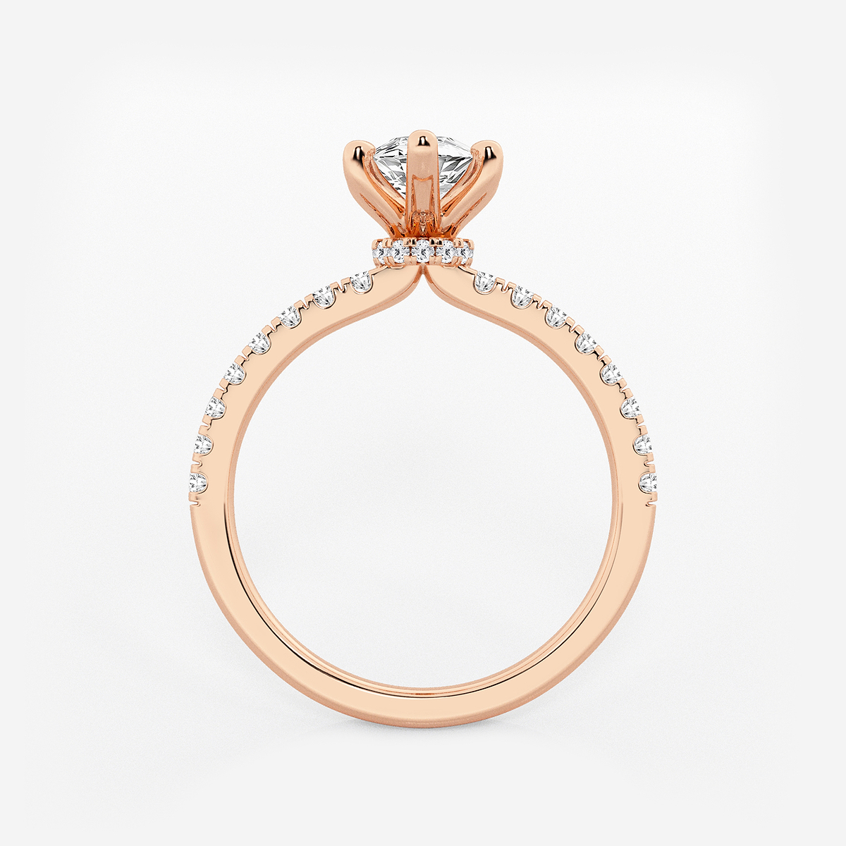 Additional Image 1 for  1 1/3 ctw Marquise Lab Grown Diamond Hidden Halo Engagement Ring