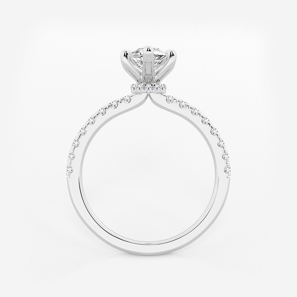 Additional Image 1 for  1 1/3 ctw Marquise Lab Grown Diamond Hidden Halo Engagement Ring