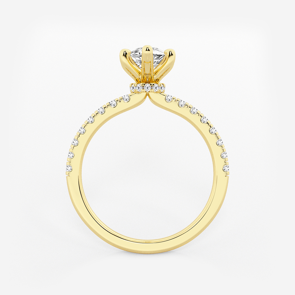 Additional Image 1 for  1 1/3 ctw Marquise Lab Grown Diamond Hidden Halo Engagement Ring