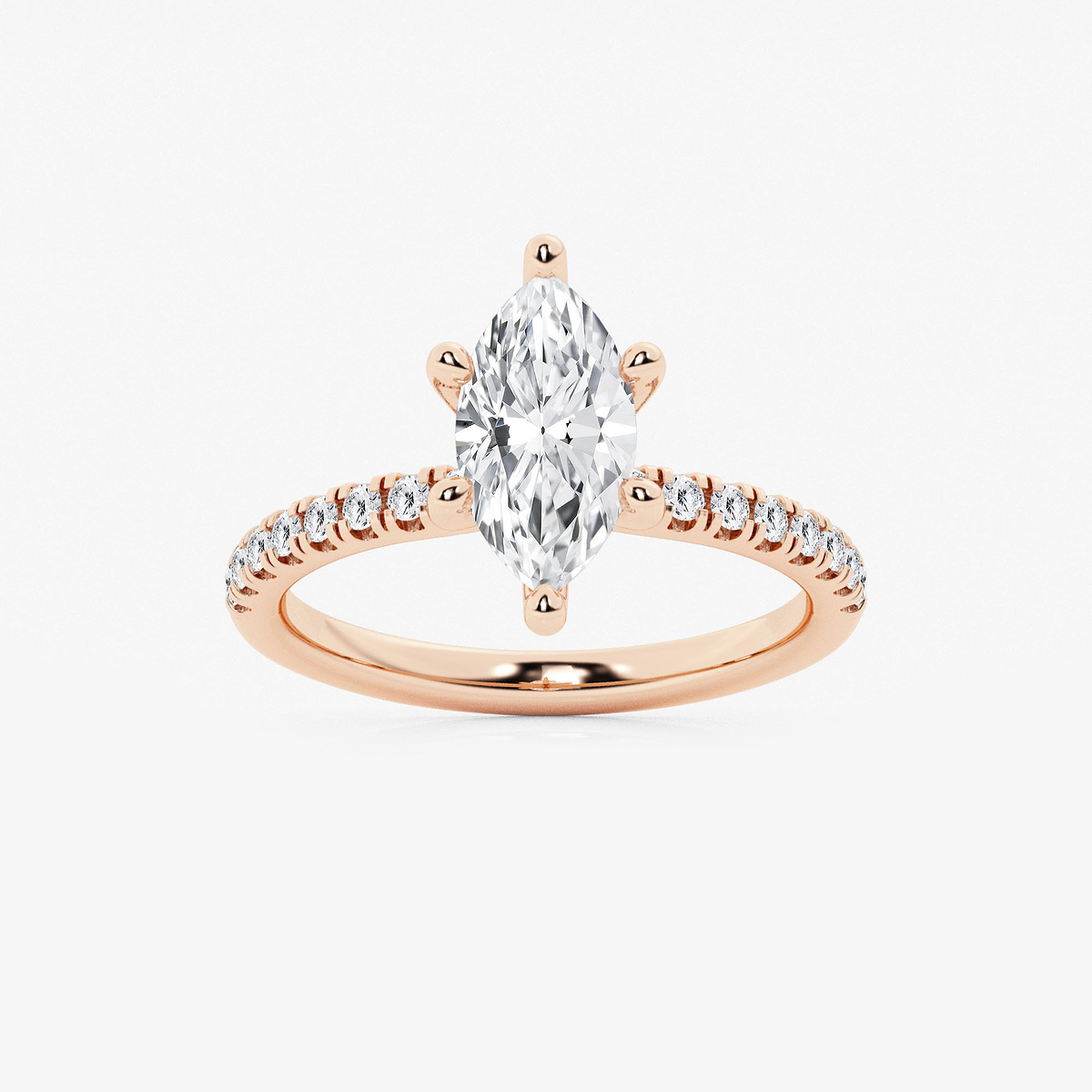 1 7/8 ctw Marquise Lab Grown Diamond Hidden Halo Engagement Ring