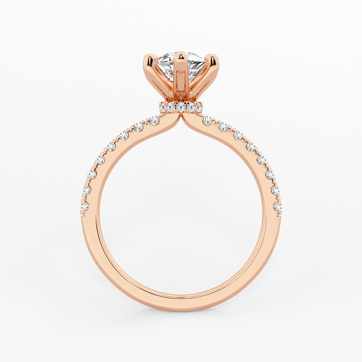 Additional Image 1 for  1 7/8 ctw Marquise Lab Grown Diamond Hidden Halo Engagement Ring