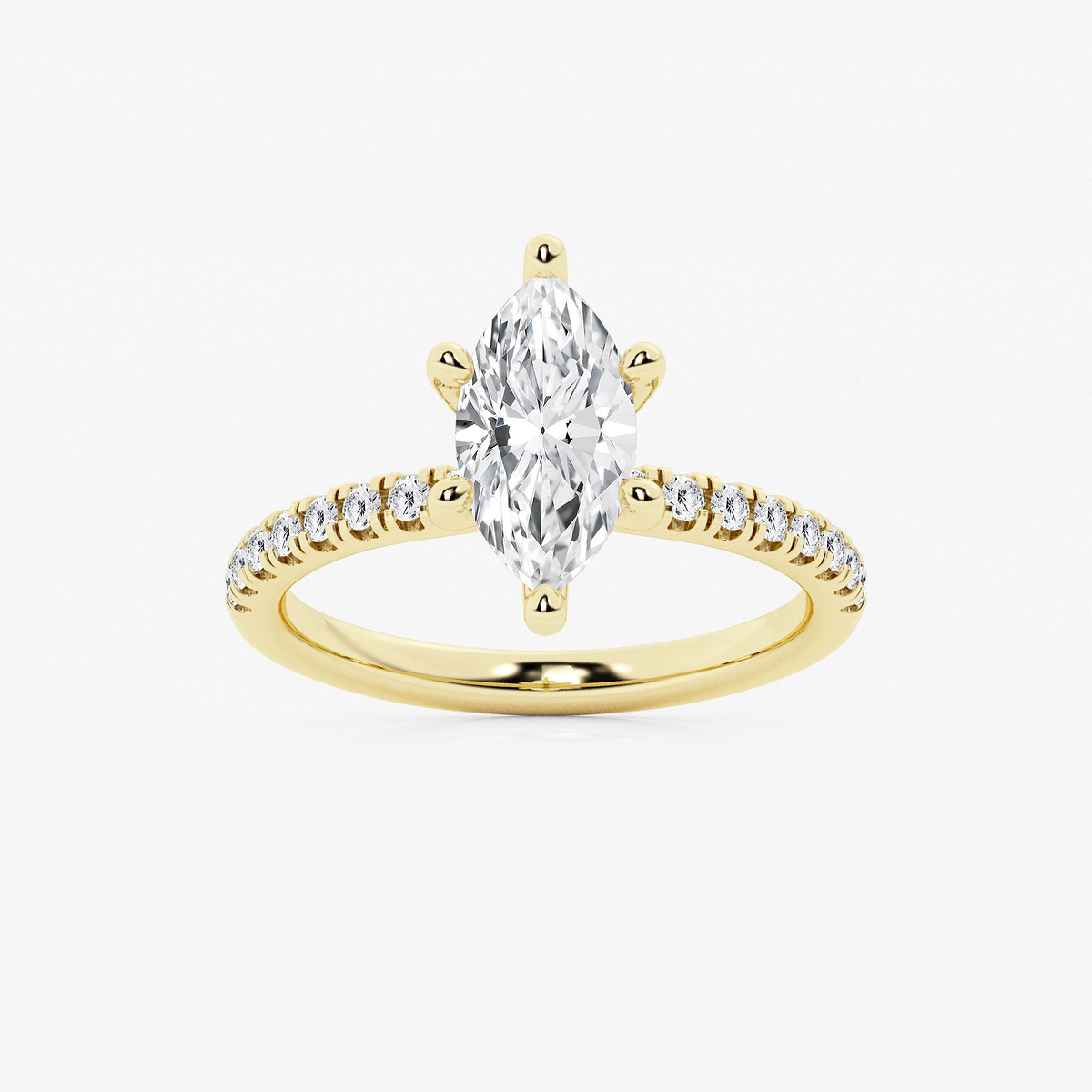 1 7/8 ctw Marquise Lab Grown Diamond Hidden Halo Engagement Ring