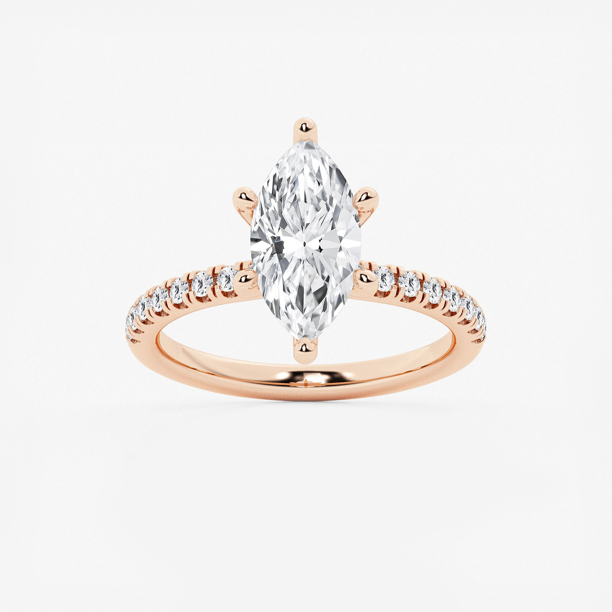 2 1/2 ctw Marquise Lab Grown Diamond Hidden Halo Engagement Ring