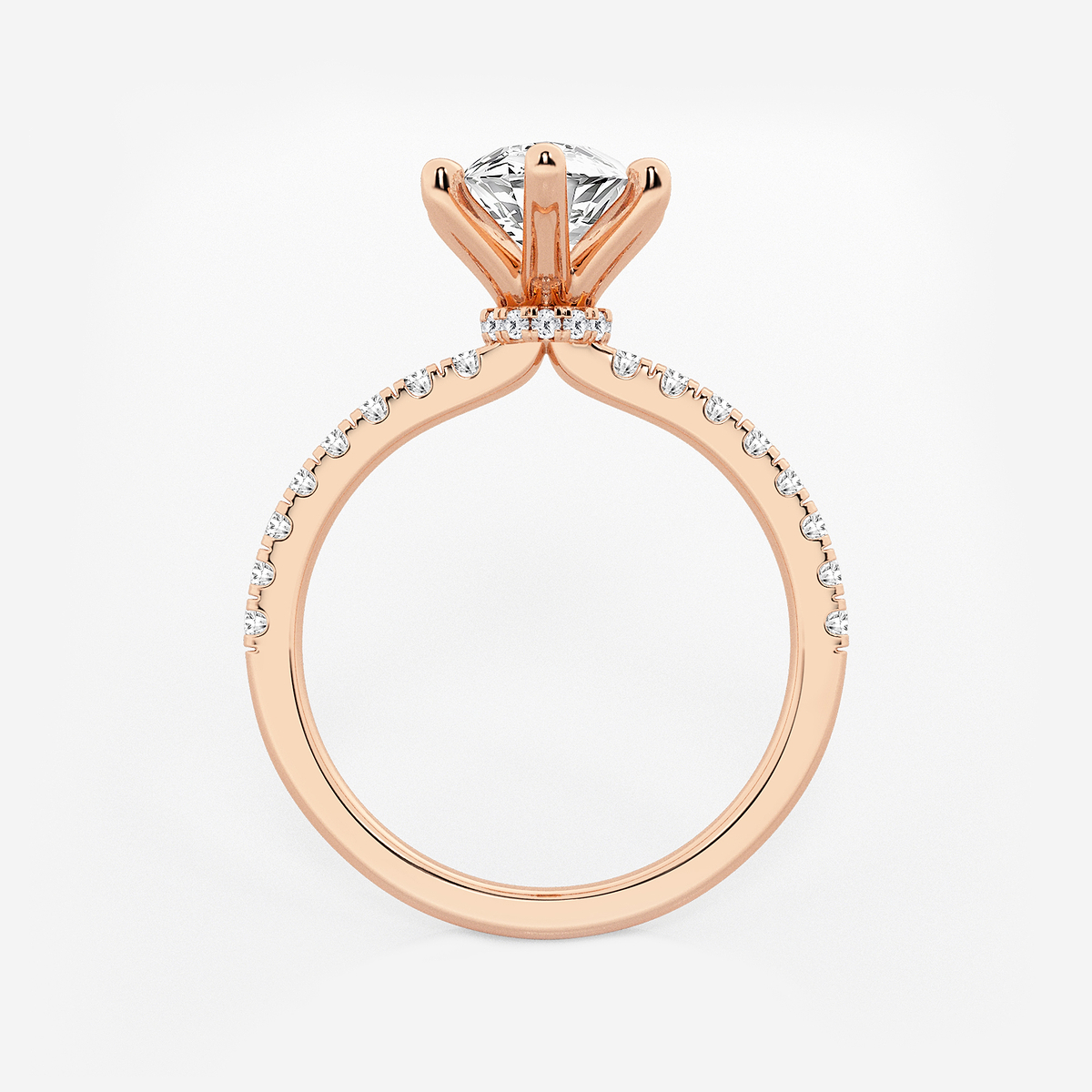 Additional Image 1 for  2 1/2 ctw Marquise Lab Grown Diamond Hidden Halo Engagement Ring