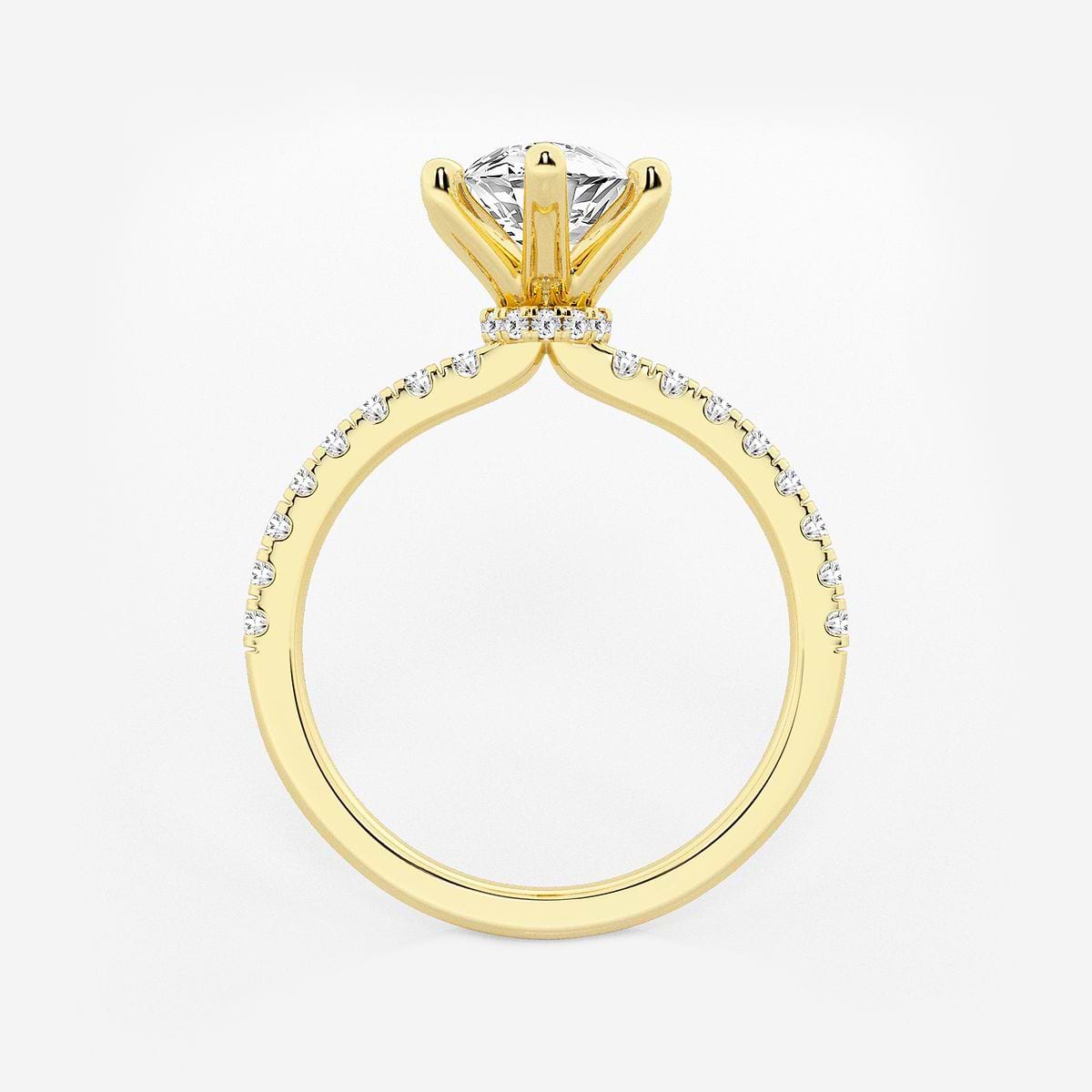2 1/2 ctw Marquise Lab Grown Diamond Hidden Halo Engagement Ring 14K Yellow Gold, E, VS1