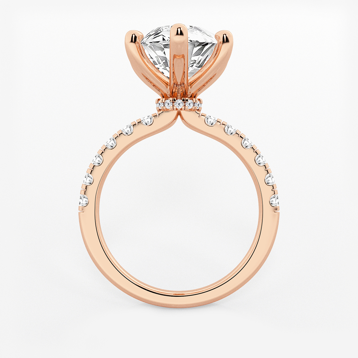 Additional Image 1 for  6 1/2 ctw Marquise Lab Grown Diamond Hidden Halo Engagement Ring