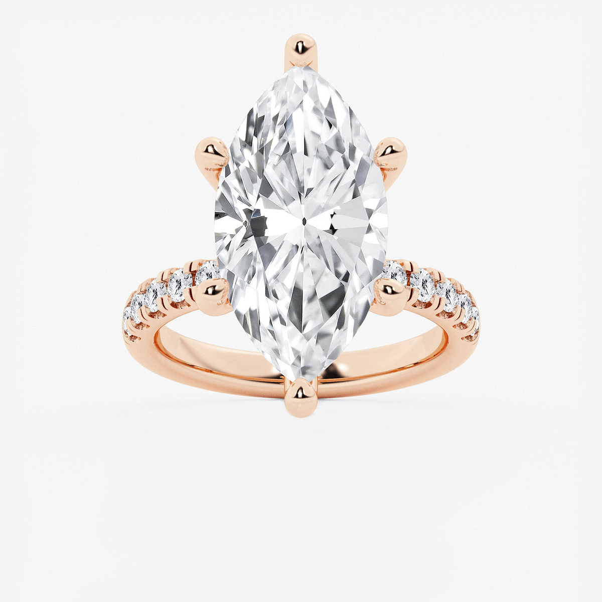 8 1/2 ctw Marquise Lab Grown Diamond Hidden Halo Engagement Ring