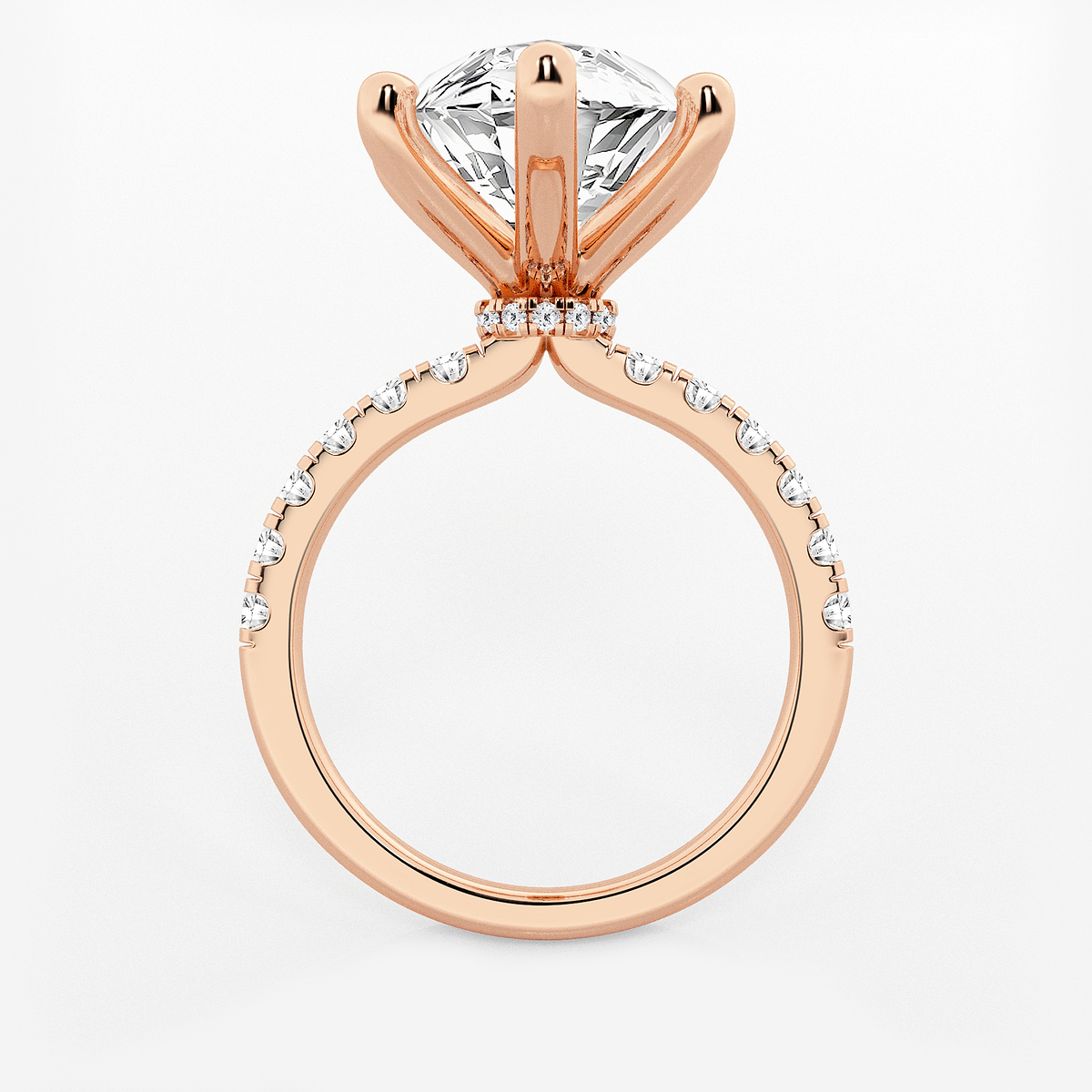 Additional Image 1 for  8 1/2 ctw Marquise Lab Grown Diamond Hidden Halo Engagement Ring