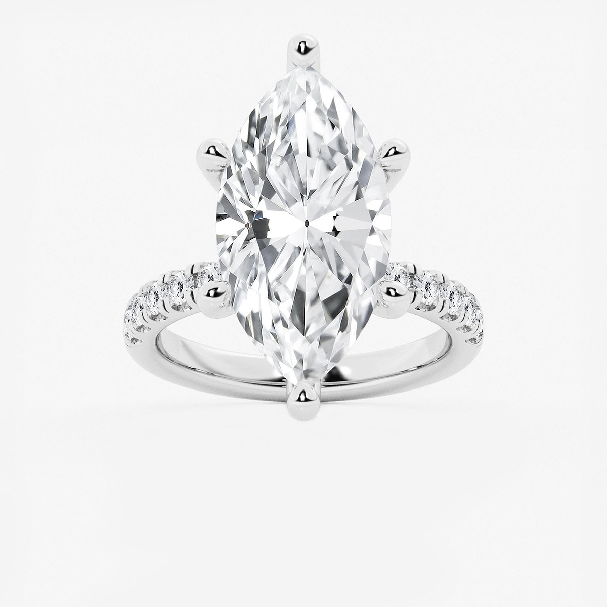 8 1/2 ctw Marquise Lab Grown Diamond Hidden Halo Engagement Ring