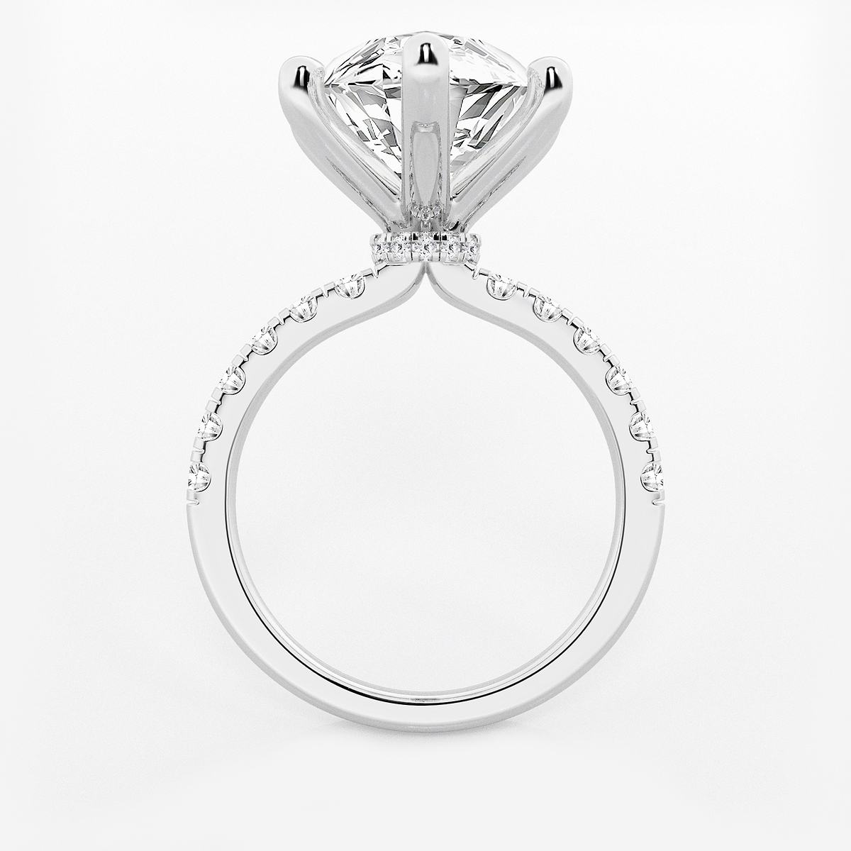 Additional Image 1 for  8 1/2 ctw Marquise Lab Grown Diamond Hidden Halo Engagement Ring