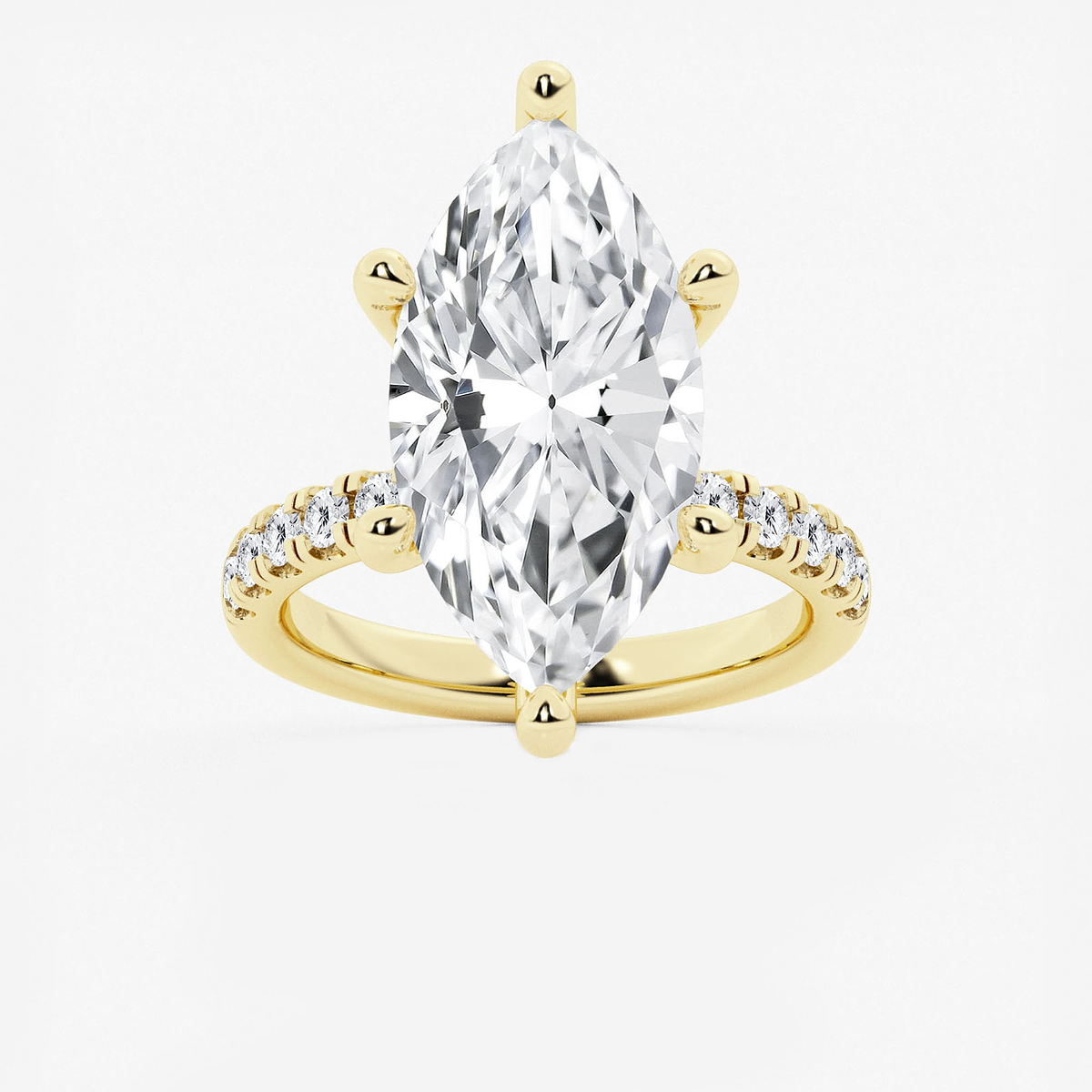 8 1/2 ctw Marquise Lab Grown Diamond Hidden Halo Engagement Ring