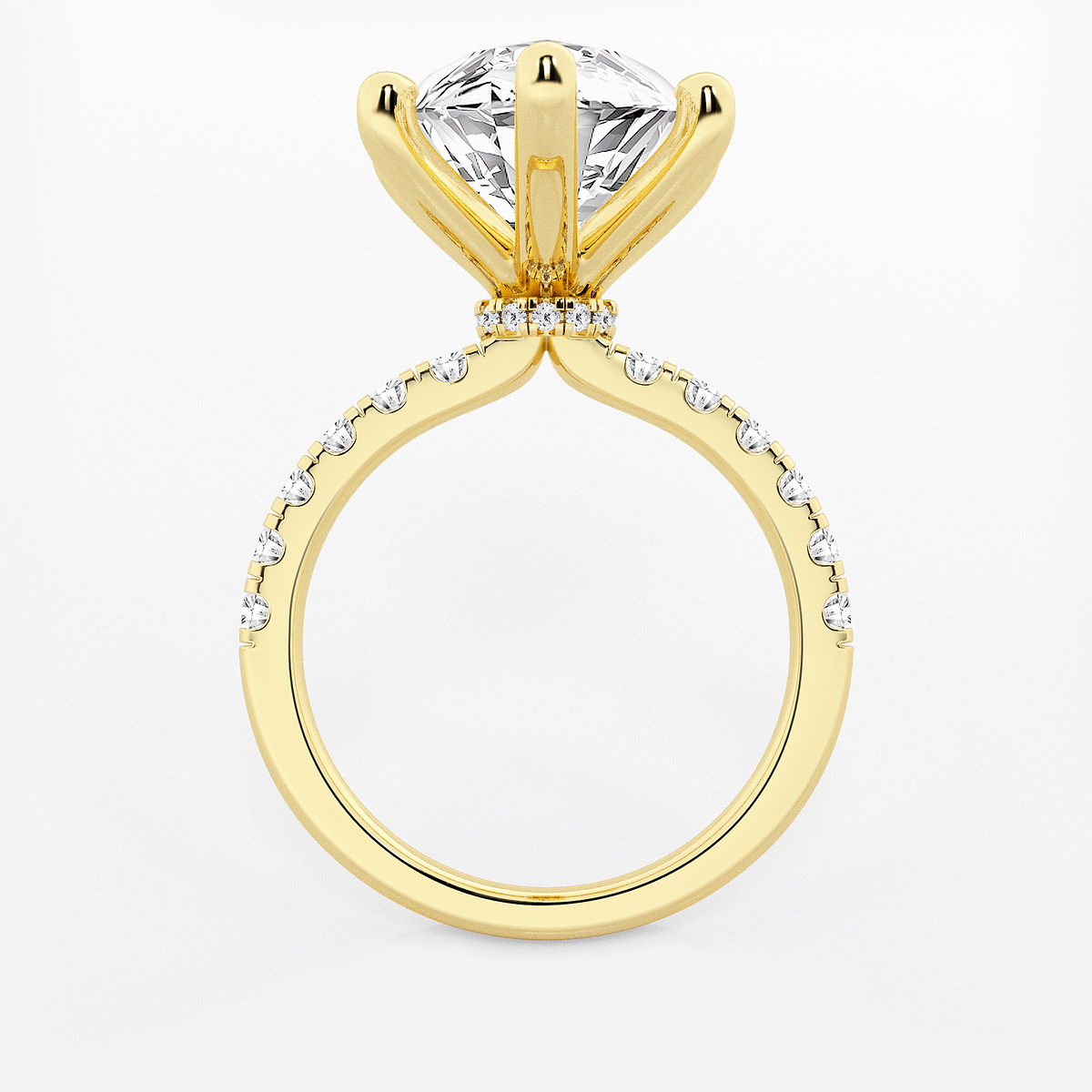 Additional Image 1 for  8 1/2 ctw Marquise Lab Grown Diamond Hidden Halo Engagement Ring