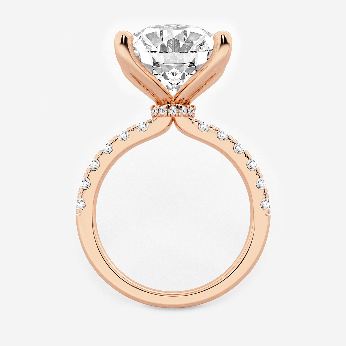 Additional Image 1 for  8 1/2 ctw Oval Lab Grown Diamond Hidden Halo Engagement Ring