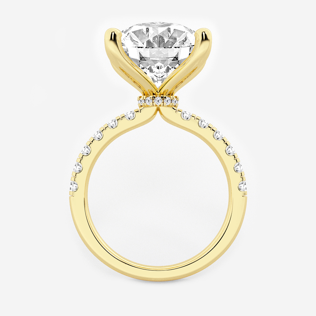 Additional Image 1 for  8 1/2 ctw Oval Lab Grown Diamond Hidden Halo Engagement Ring