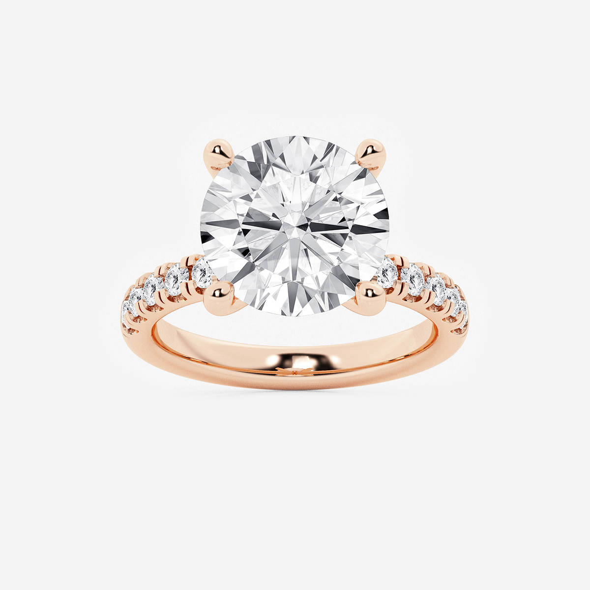6 1/2 ctw Round Lab Grown Diamond Hidden Halo Engagement Ring