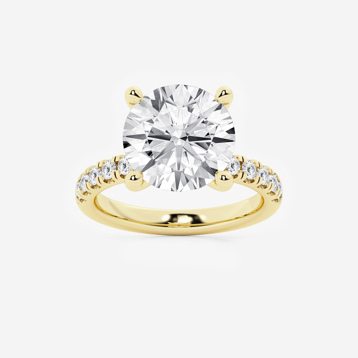6 1/2 ctw Round Lab Grown Diamond Hidden Halo Engagement Ring