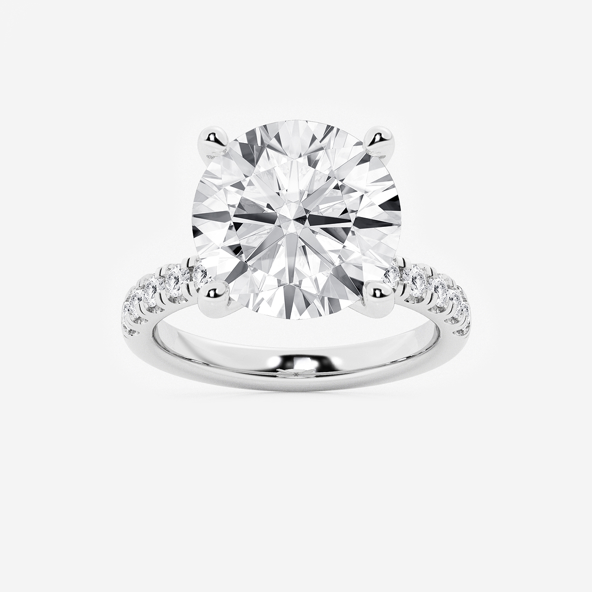 8 1/2 ctw Round Lab Grown Diamond Hidden Halo Engagement Ring