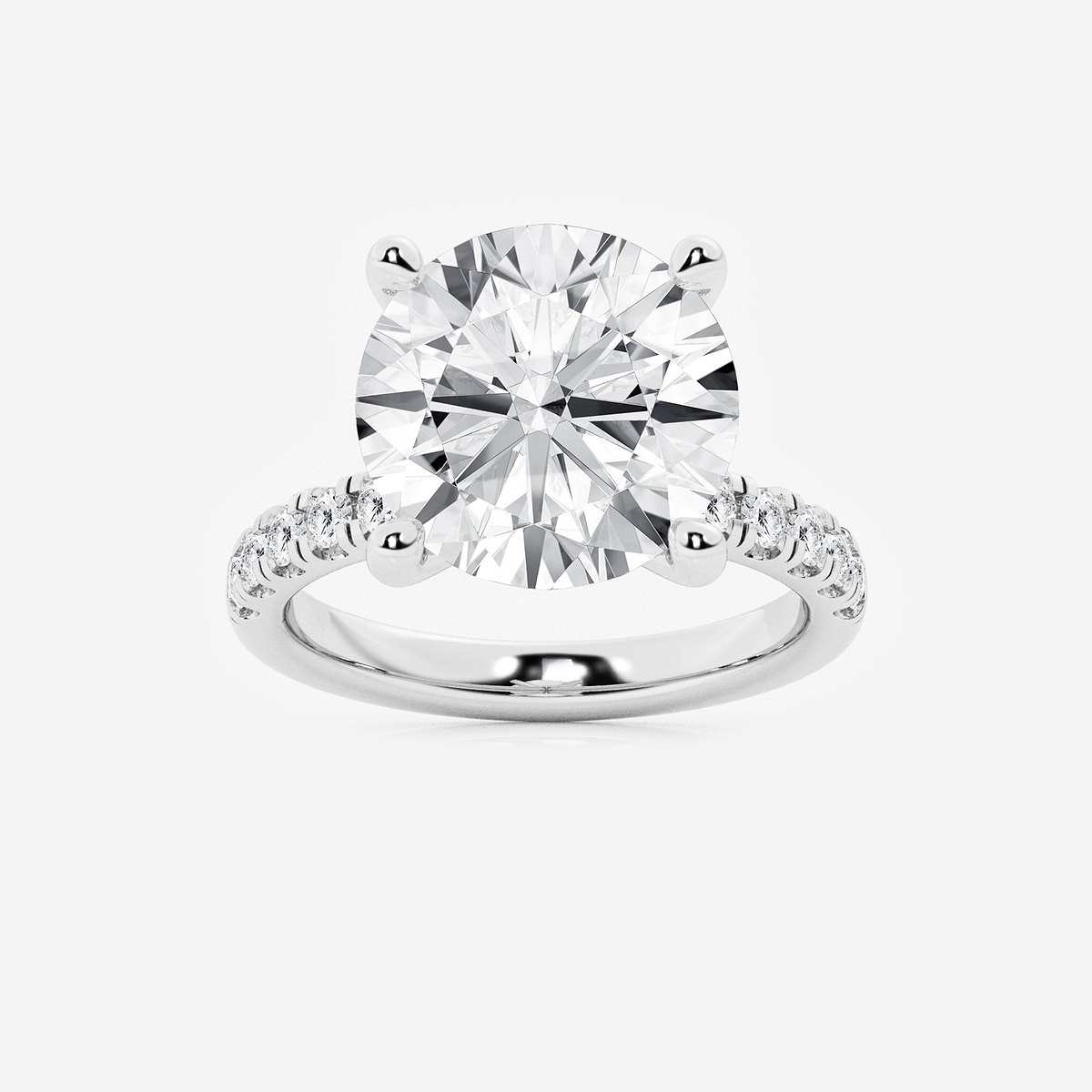 8 1/2 ctw Round Lab Grown Diamond Hidden Halo Engagement Ring