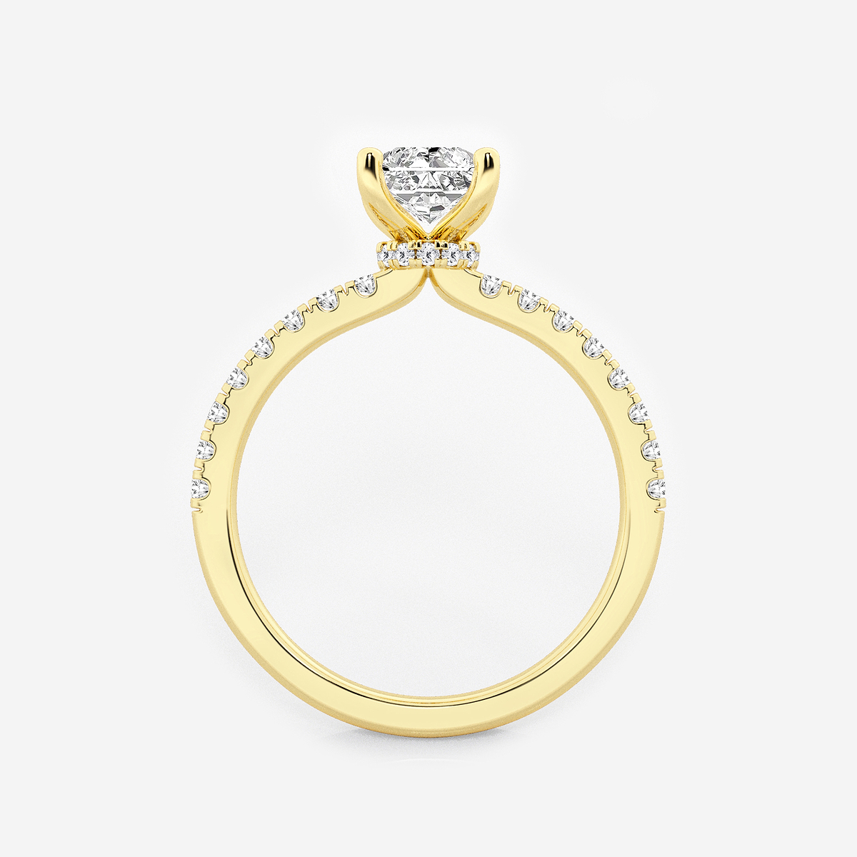 Additional Image 1 for  1 1/3 ctw Radiant Lab Grown Diamond Hidden Halo Engagement Ring