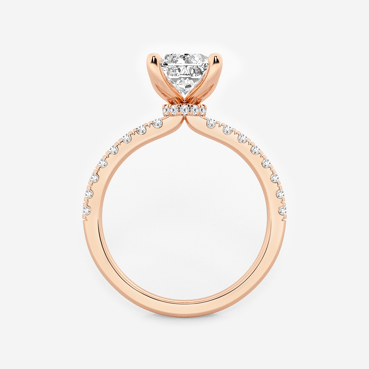 Additional Image 1 for  2 1/2 ctw Radiant Lab Grown Diamond Hidden Halo Engagement Ring