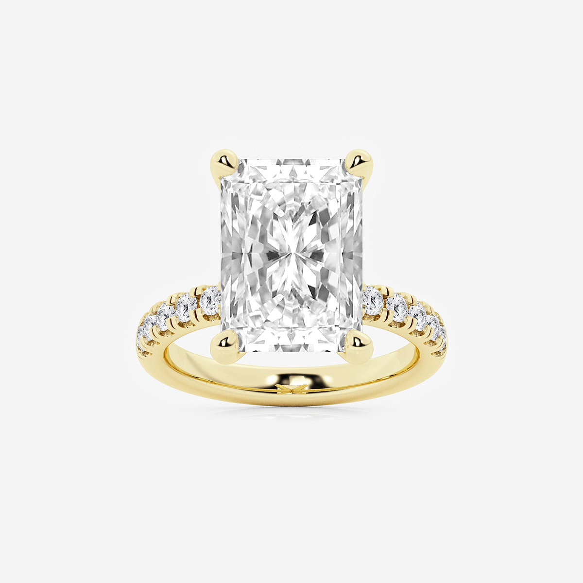 8 1/2 ctw Radiant Lab Grown Diamond Hidden Halo Engagement Ring