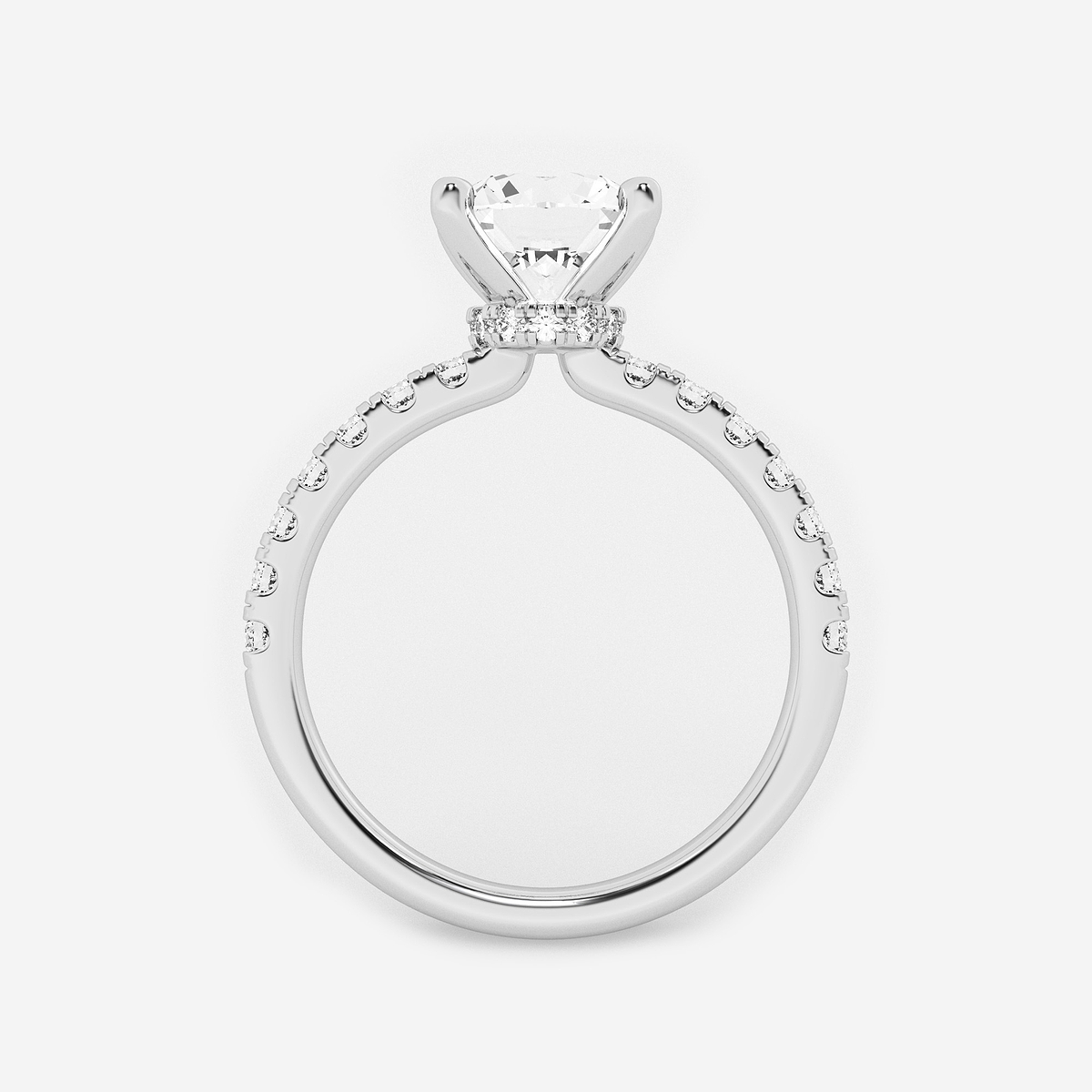 Additional Image 1 for  2 1/2 ctw Round Lab Grown Diamond Hidden Halo Engagement Ring