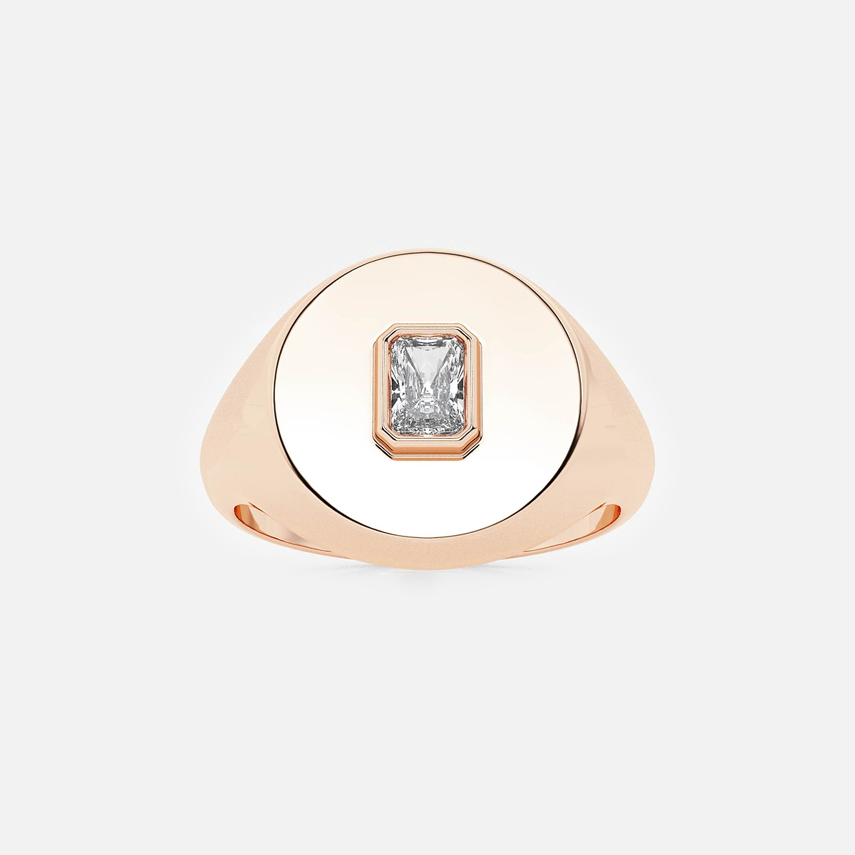 näas Defining 1/6 ctw Radiant Lab Grown Diamond Signet Ring