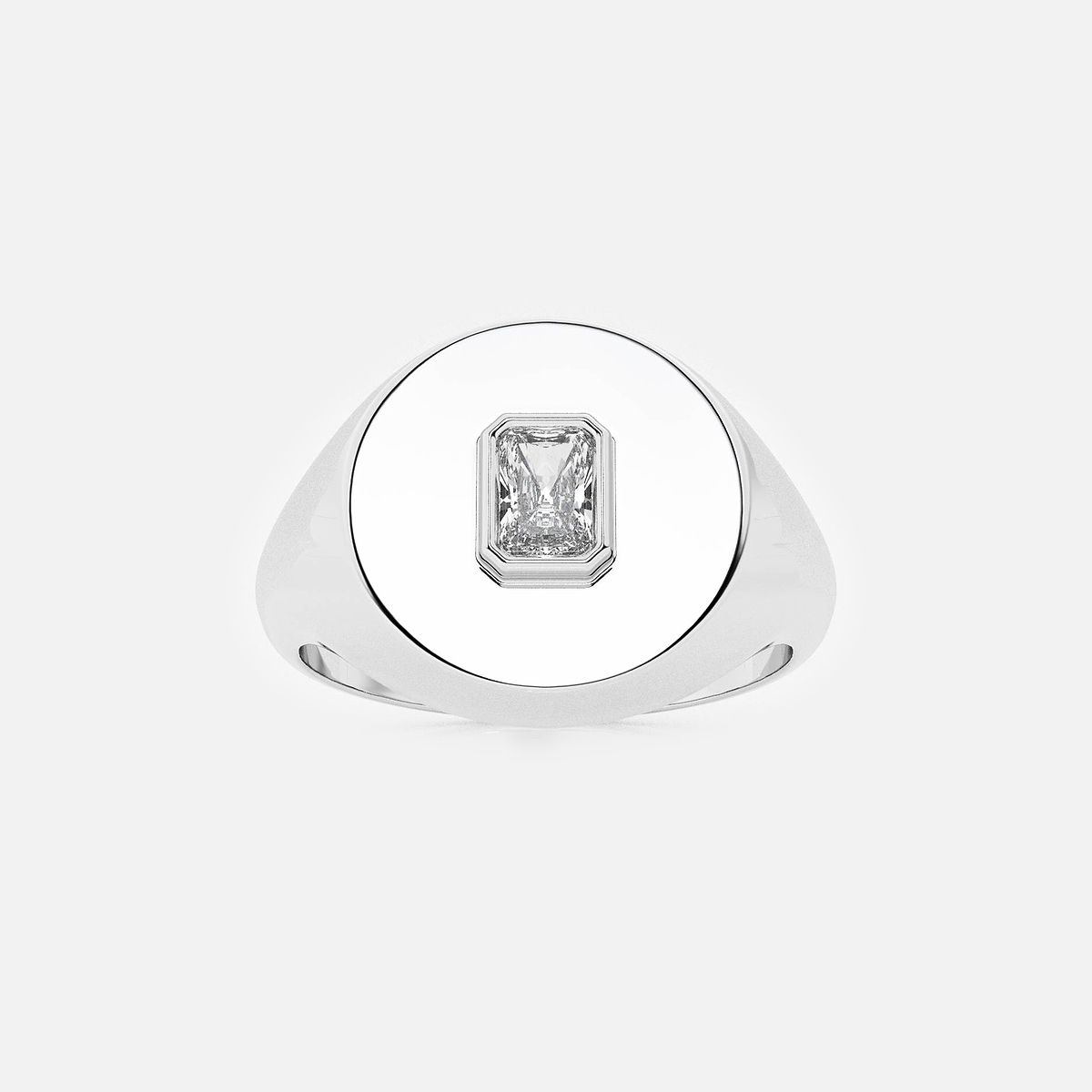näas Defining 1/6 ctw Radiant Lab Grown Diamond Signet Ring