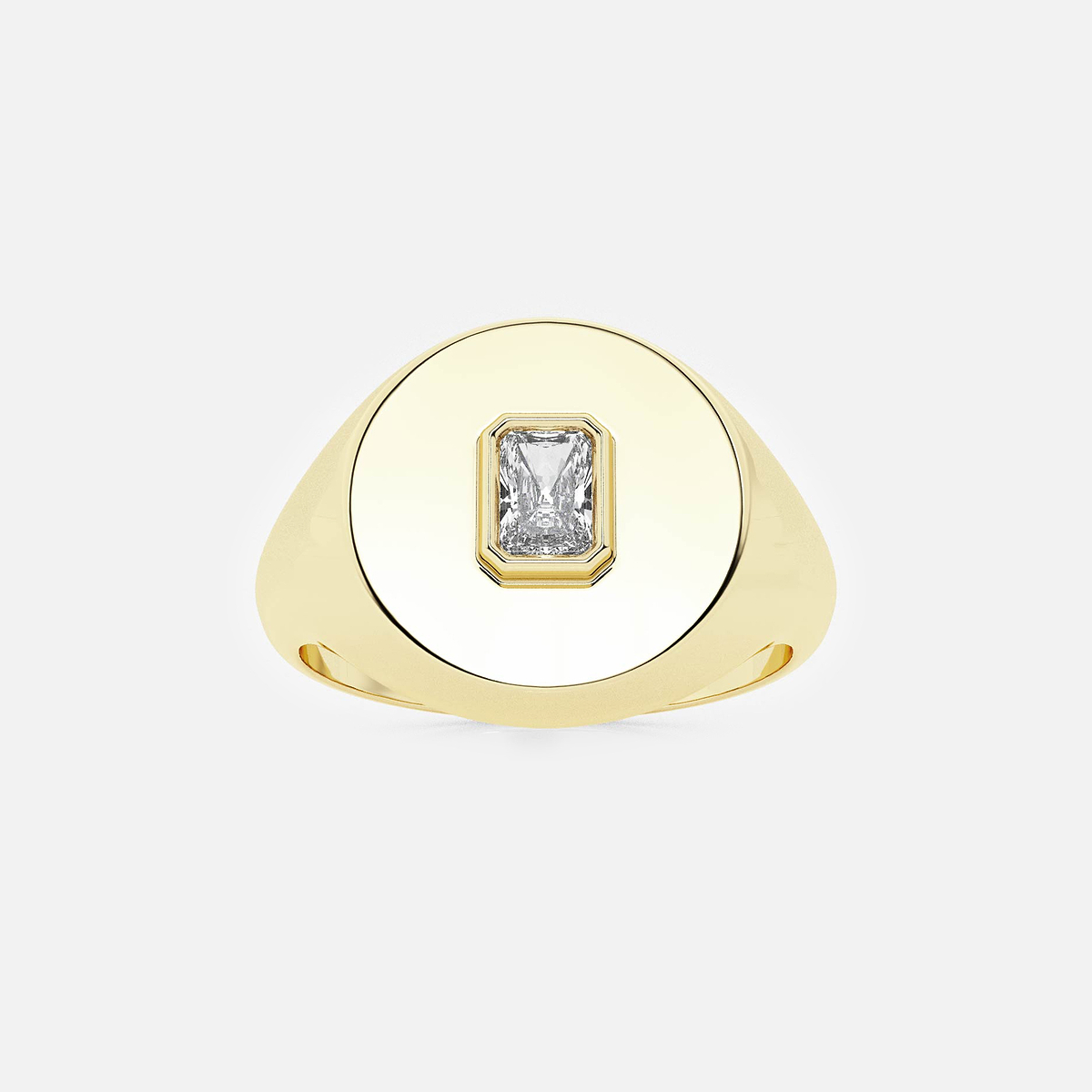 näas Defining 1/6 ctw Radiant Lab Grown Diamond Signet Ring