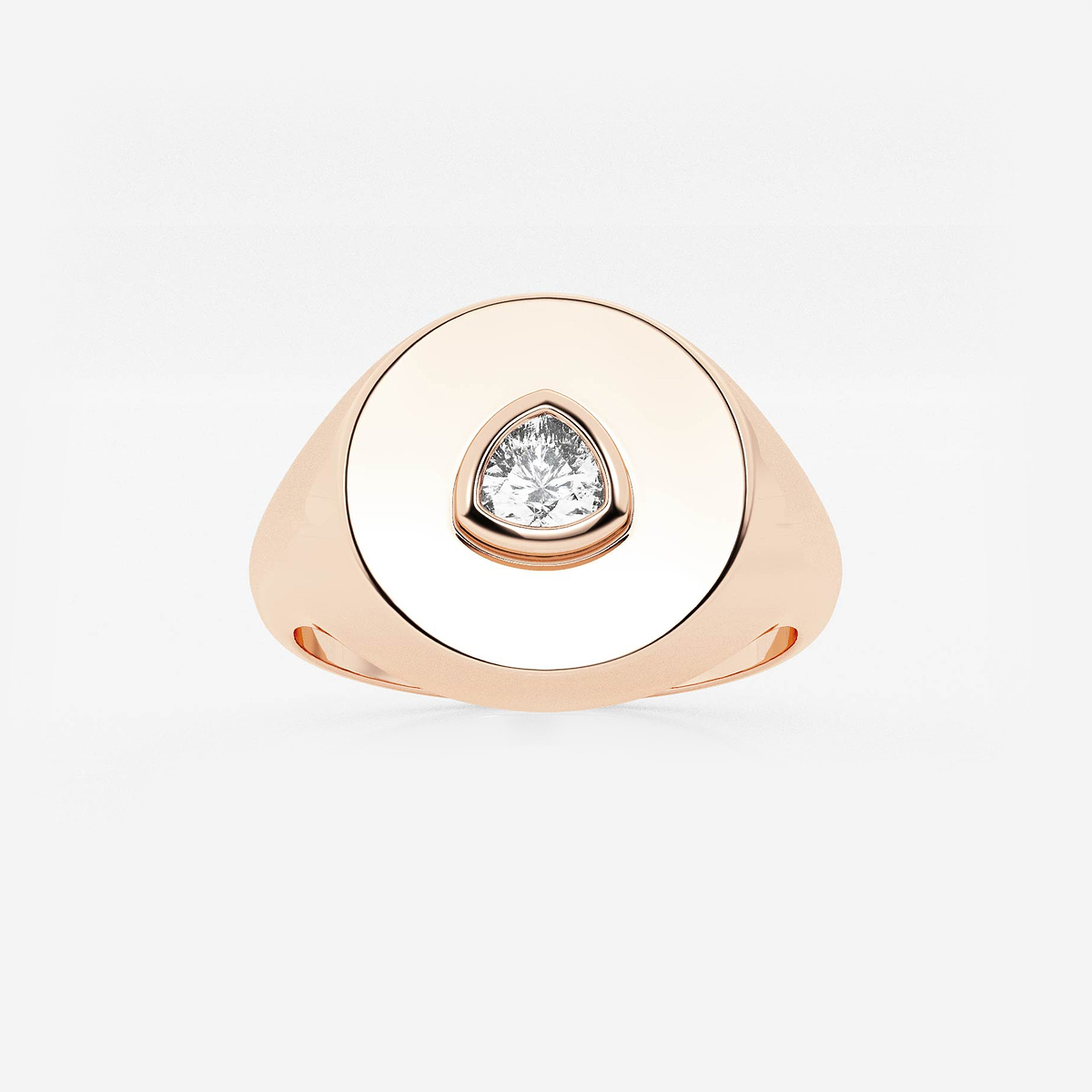 näas Defining 1/6 ctw Trillion Lab Grown Diamond Signet Ring