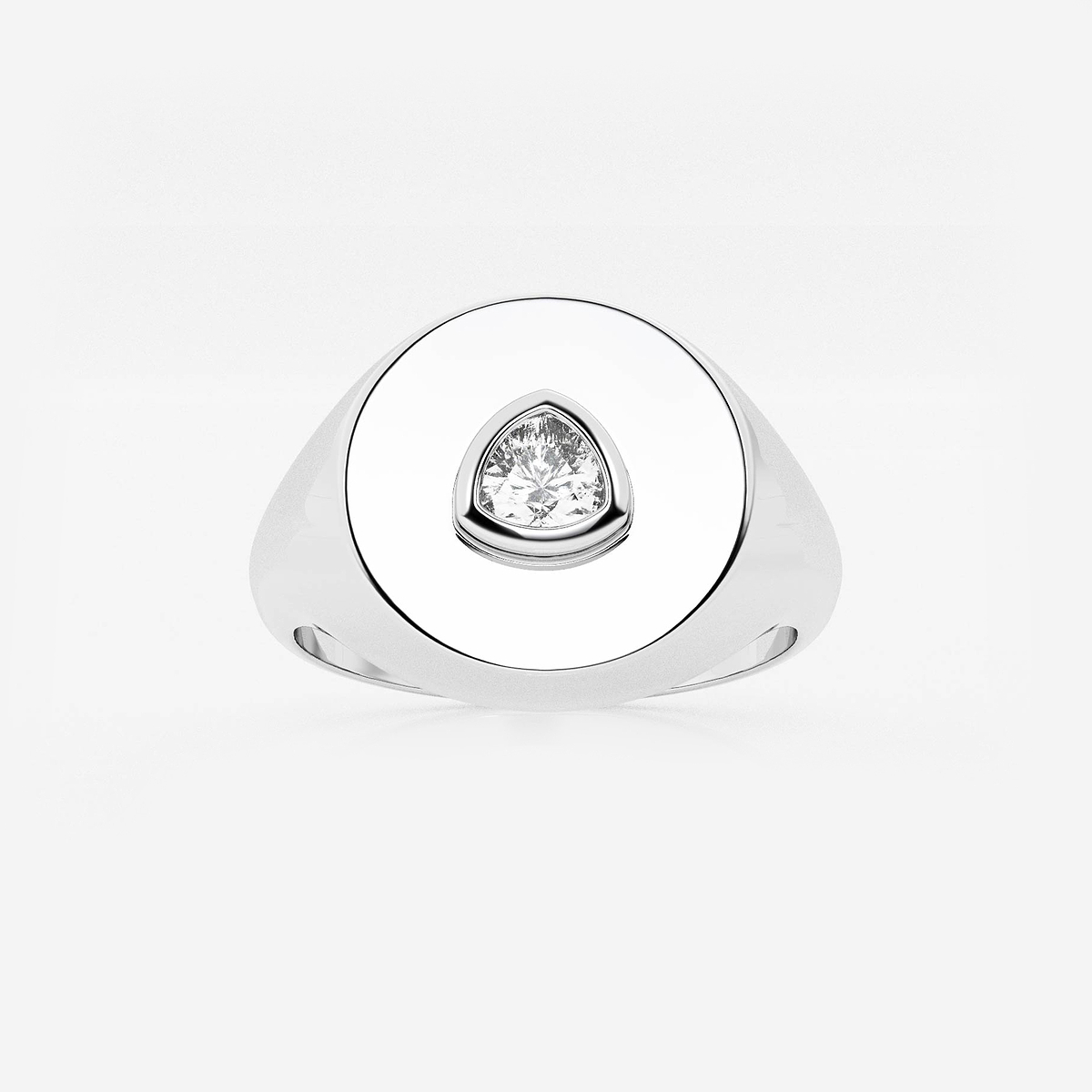 näas Defining 1/6 ctw Trillion Lab Grown Diamond Signet Ring