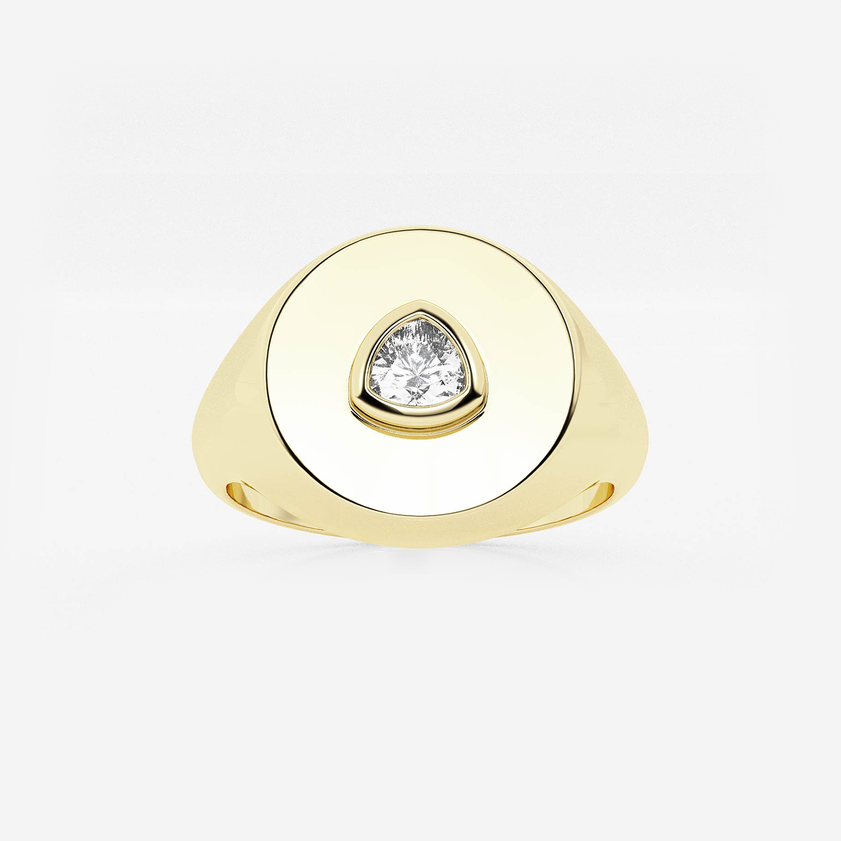näas Defining 1/6 ctw Trillion Lab Grown Diamond Signet Ring