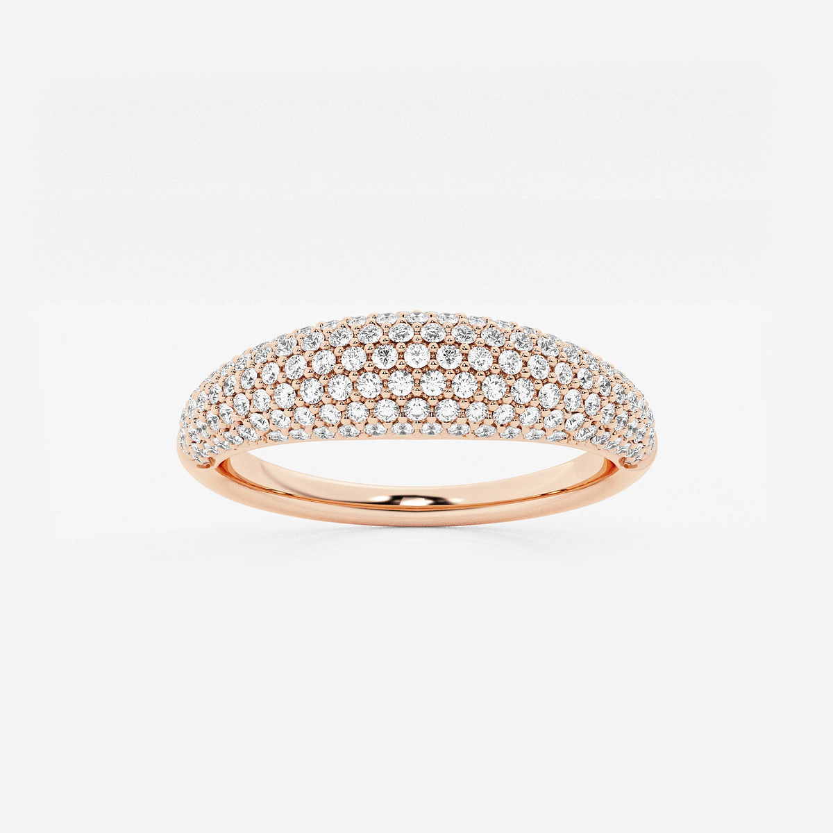 näas Bombë 2/3 ctw Round Lab Grown Diamond Pave Band