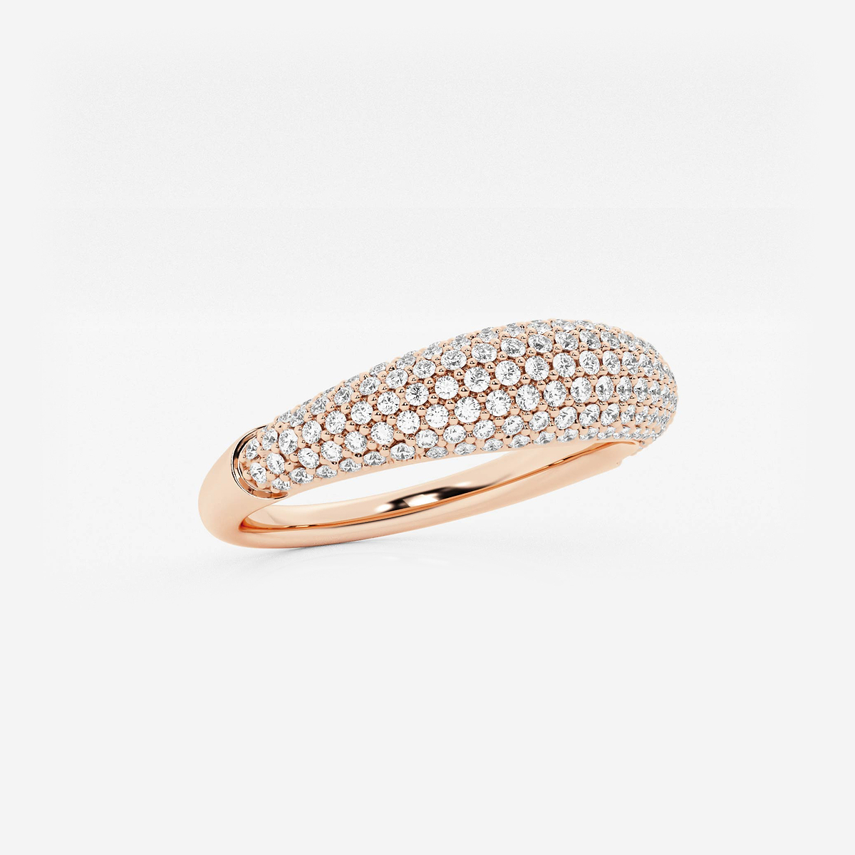 Additional Image 1 for  näas Bombë 2/3 ctw Round Lab Grown Diamond Pave Band