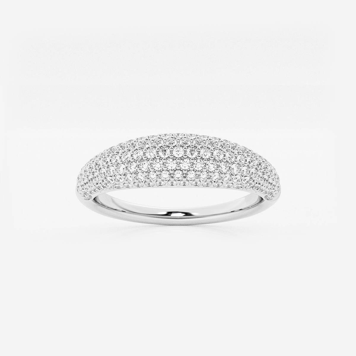 näas Bombë 2/3 ctw Round Lab Grown Diamond Pave Band
