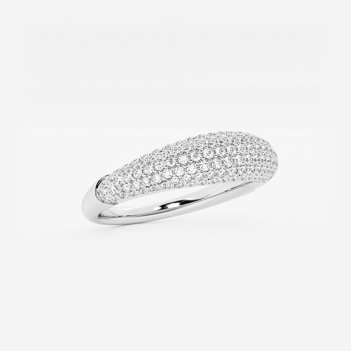 Additional Image 1 for  näas Bombë 2/3 ctw Round Lab Grown Diamond Pave Band