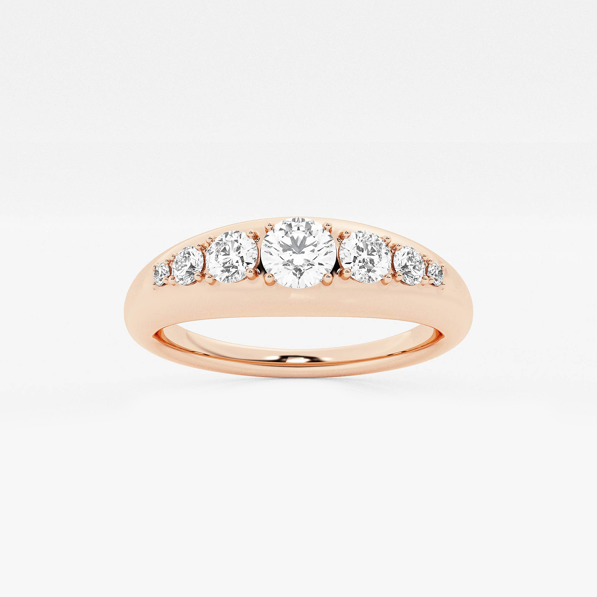 näas Bombë 1/2 ctw Round Lab Grown Diamond Bold Band