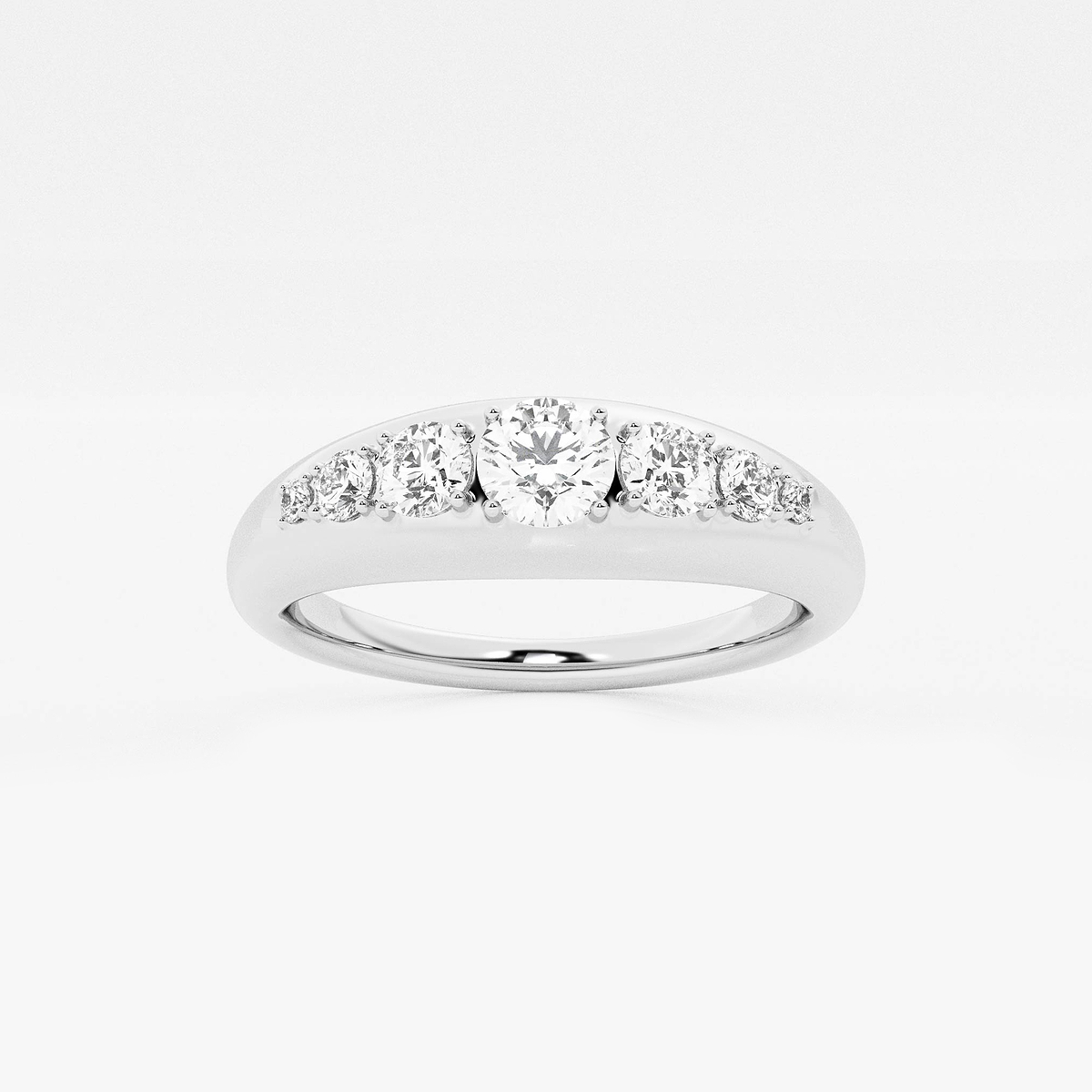 näas Bombë 1/2 ctw Round Lab Grown Diamond Bold Band