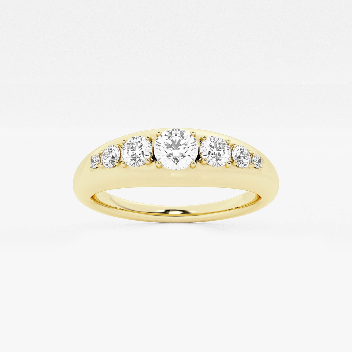 näas Bombë 1/2 ctw Round Lab Grown Diamond Bold Band