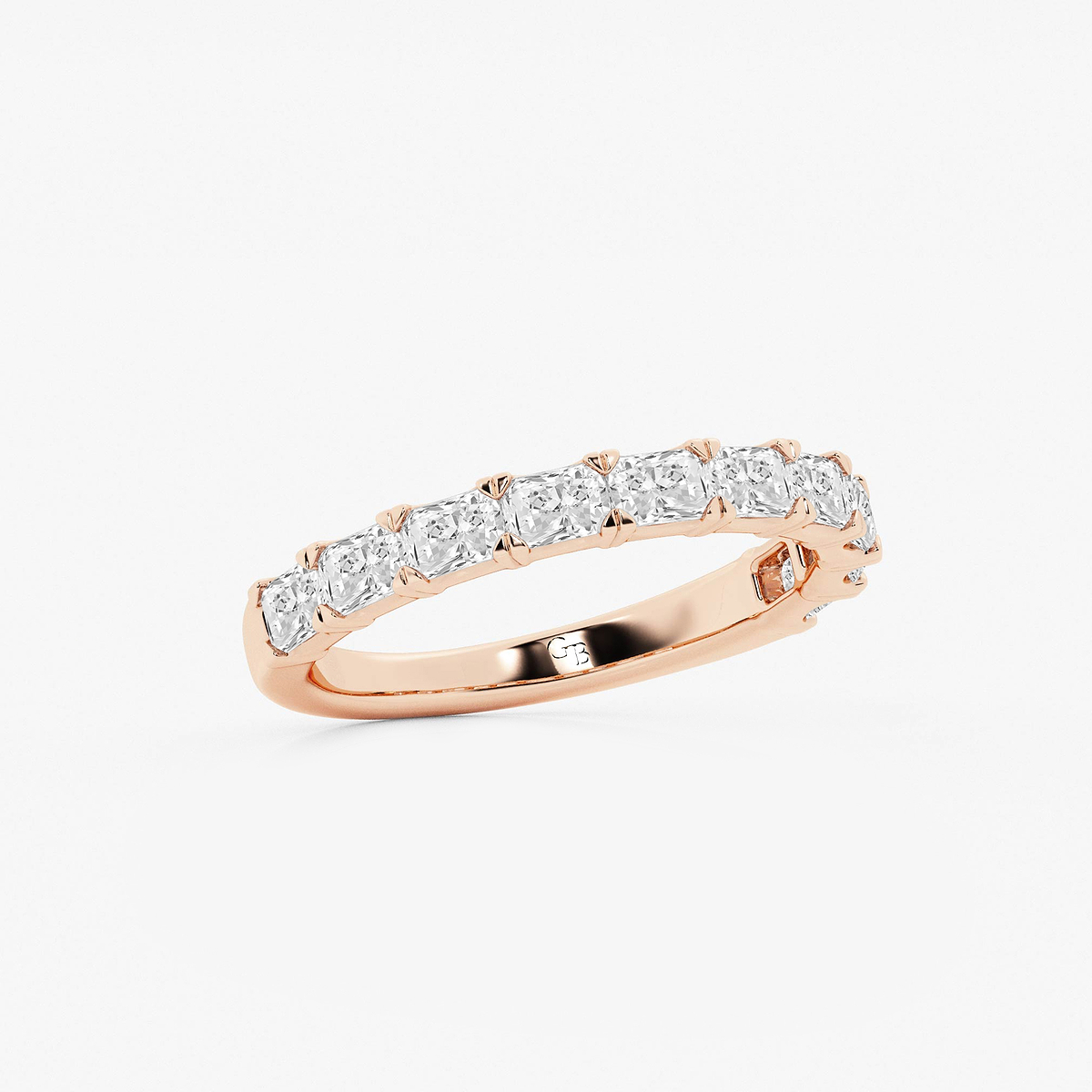 Additional Image 1 for  1 1/6 ctw Radiant Lab Grown Diamond East-West Anniversary Band
