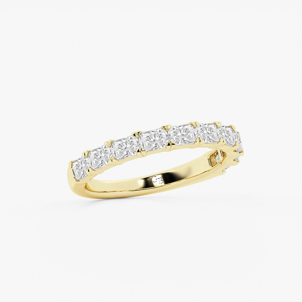 Additional Image 1 for  1 1/6 ctw Radiant Lab Grown Diamond East-West Anniversary Band