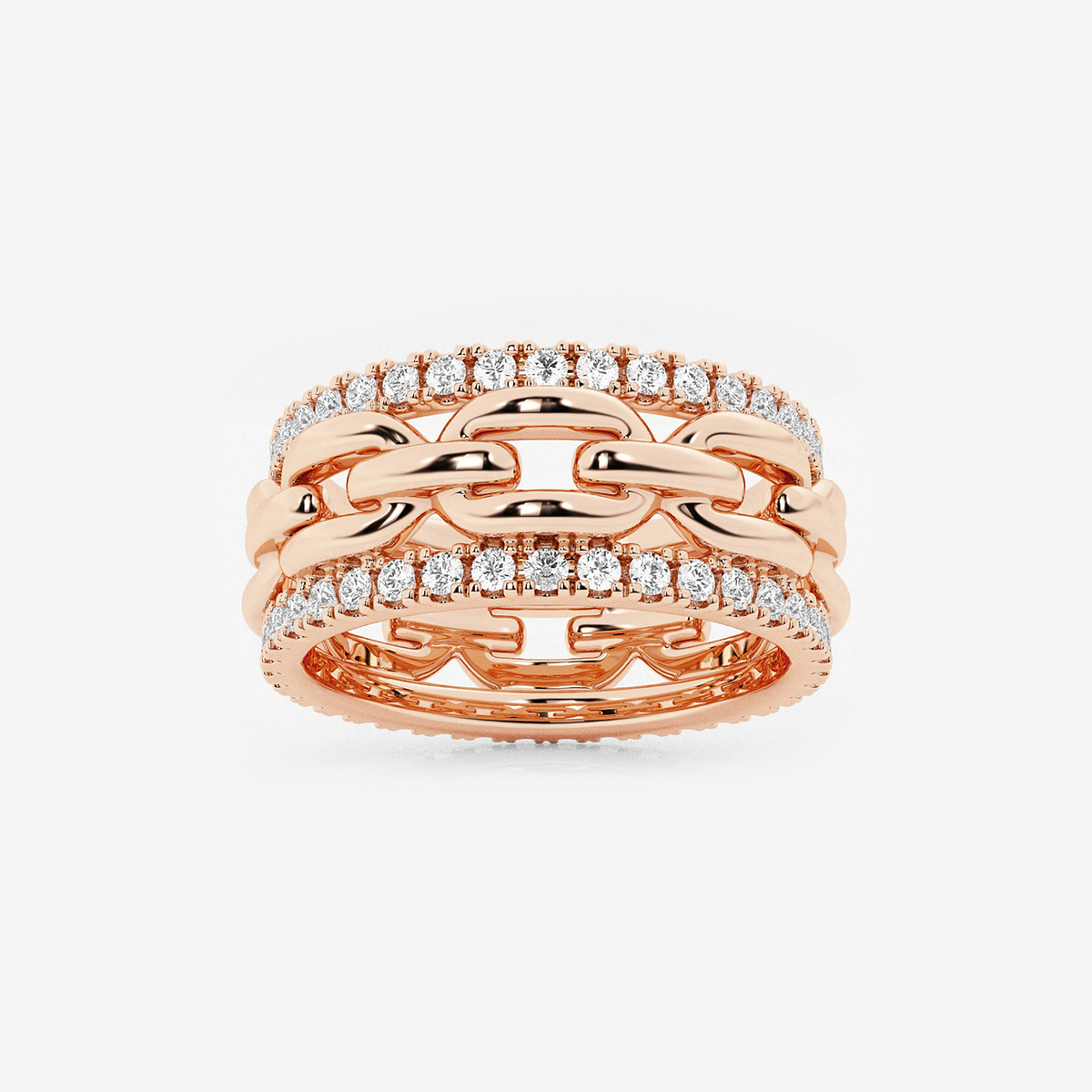 1 ctw Round Lab Grown Diamond Link Band