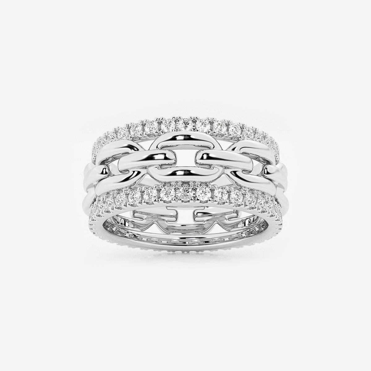 1 ctw Round Lab Grown Diamond Link Band