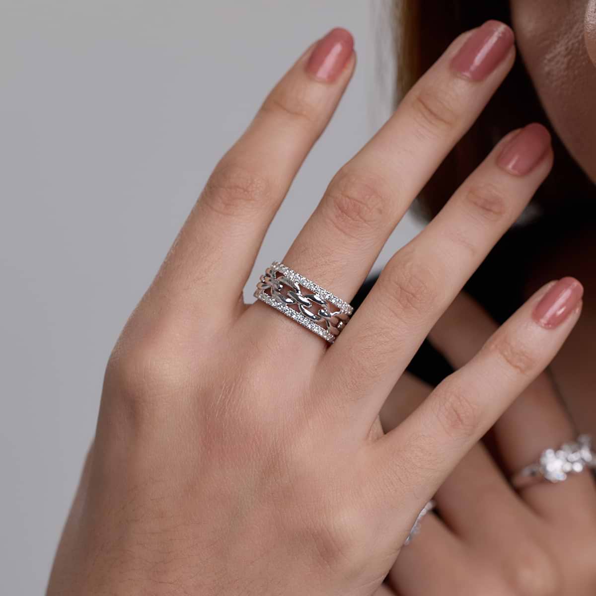 1 ctw Round Lab Grown Diamond Link Band