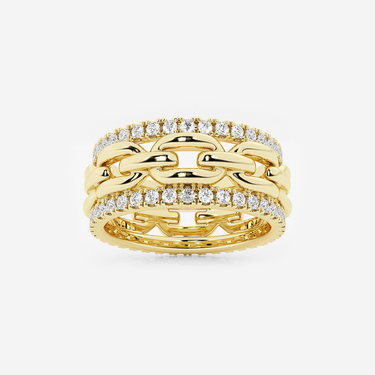 1 ctw Round Lab Grown Diamond Link Band