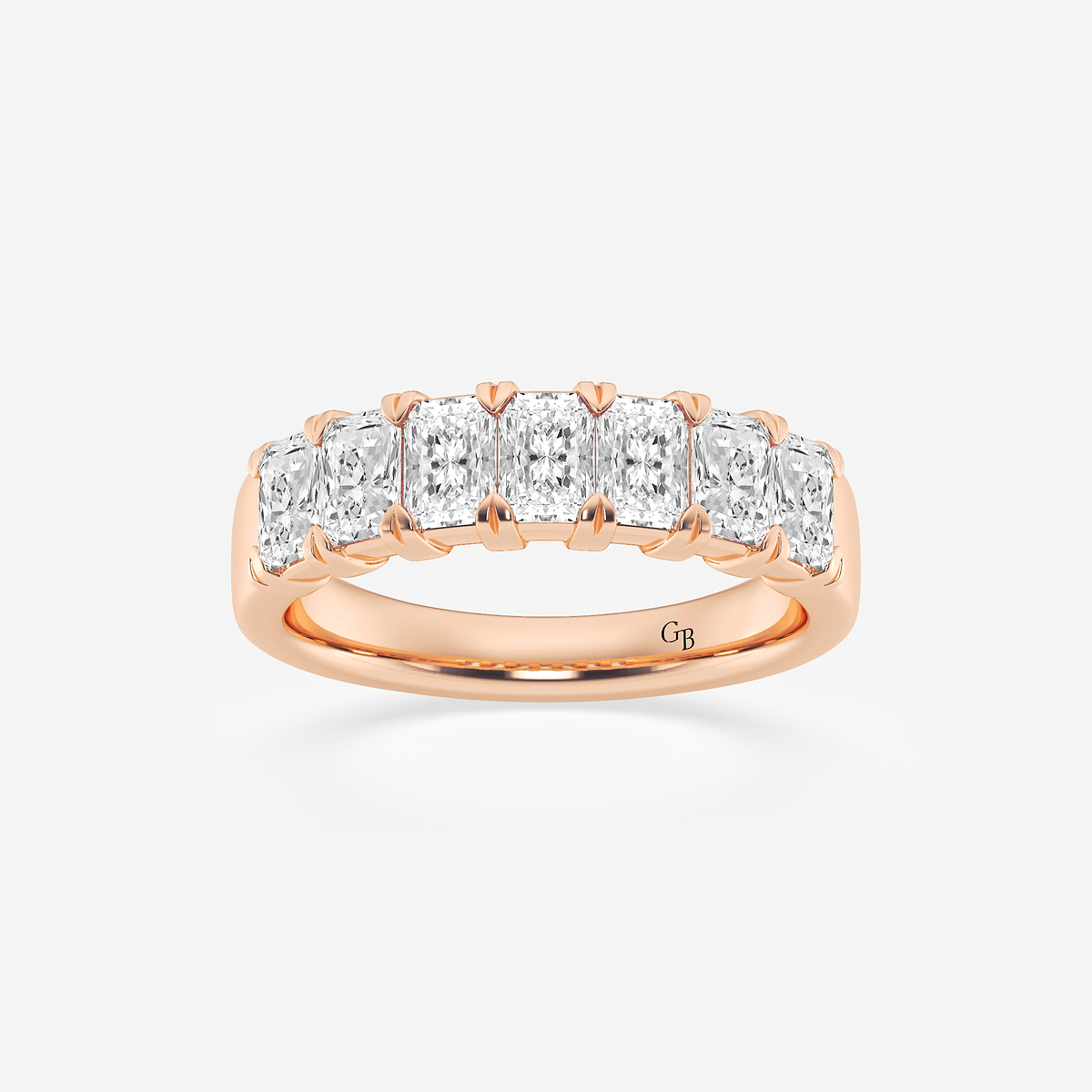 1 5/8 ctw Radiant Lab Grown Diamond Seven-Stone Anniversary Band