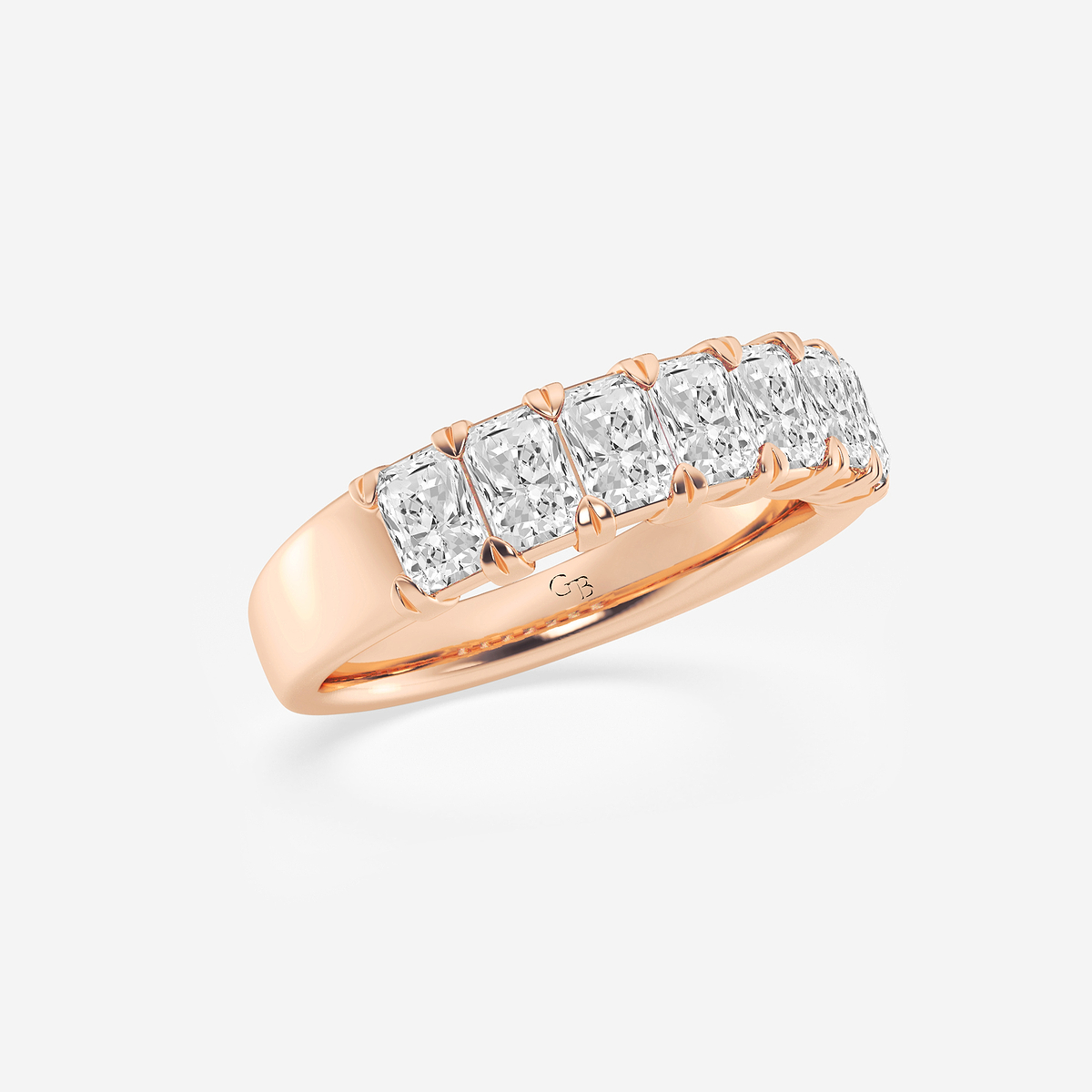 Additional Image 1 for  1 5/8 ctw Radiant Lab Grown Diamond Seven-Stone Anniversary Band